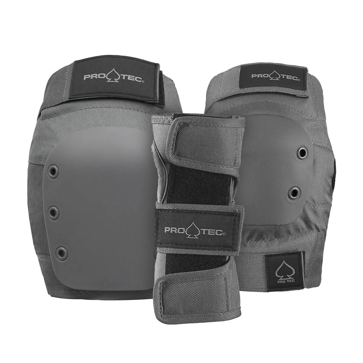 Pro-Tec Street Adult 3 Pack Open Back Set Of Pads - Grey 1