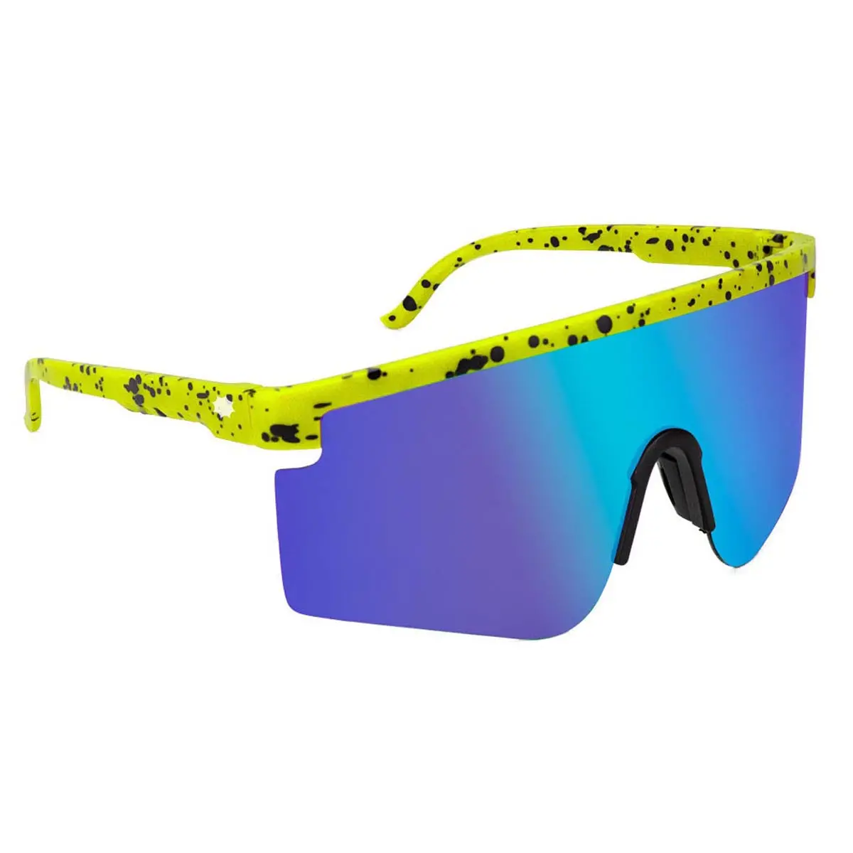 Glassy Mojave Polarized Sunglasses - Lime/Blue Mirror 1