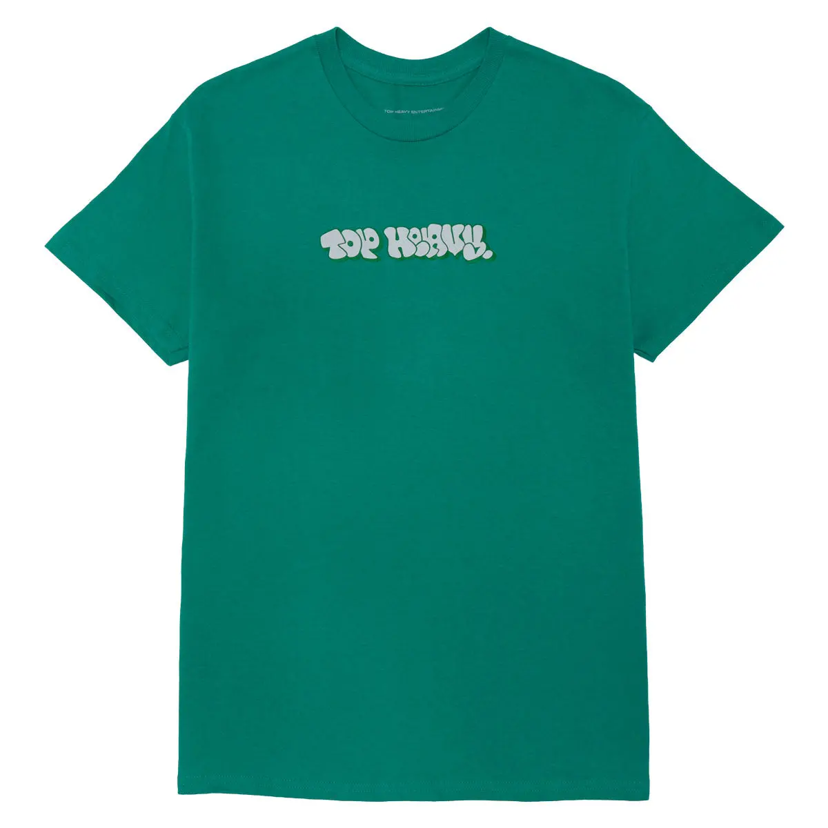 Top Heavy Og Throwie T-Shirt - Kelly Green/Light Gray/Dark Green 1