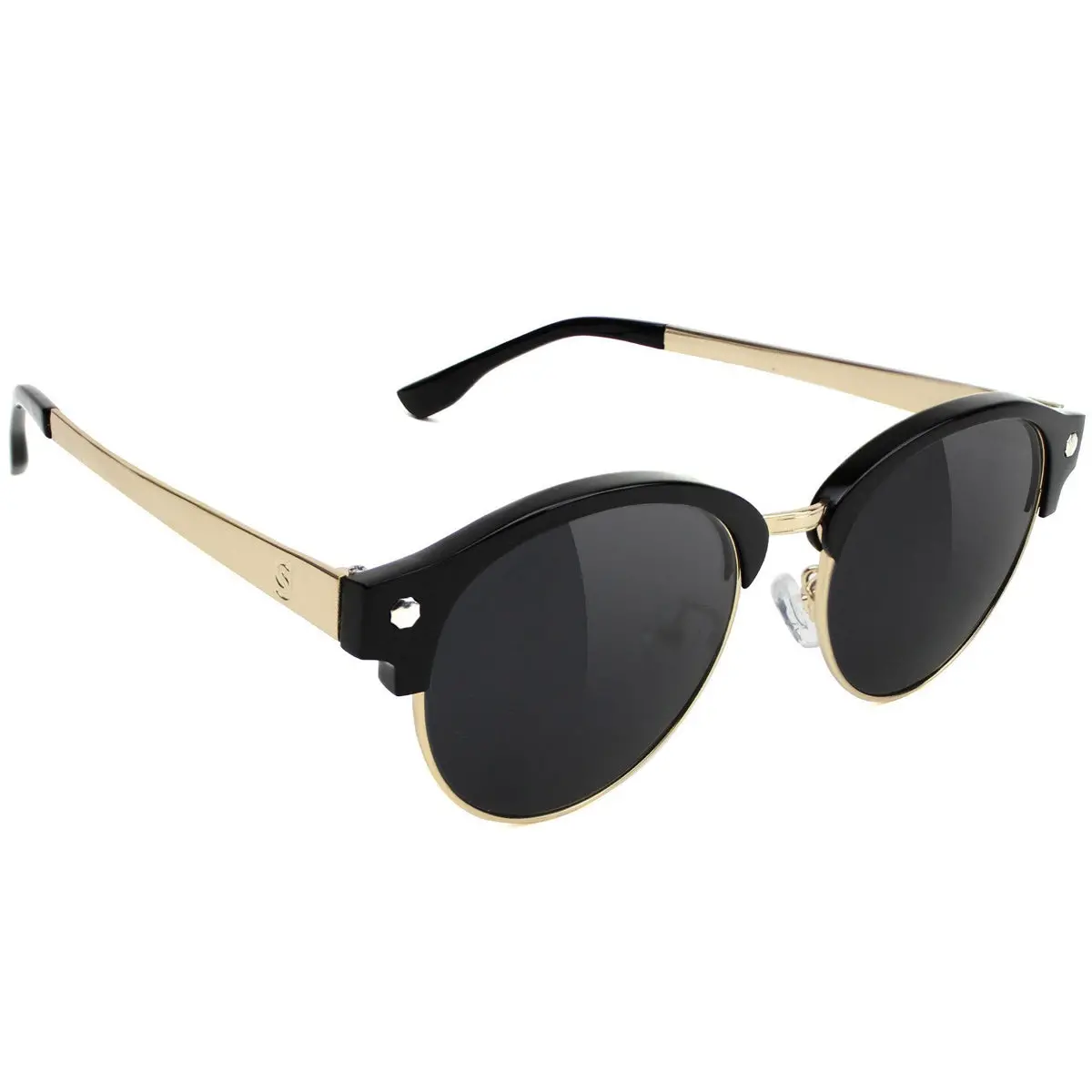 Glassy Paul Polarized High Roller Sunglasses - Black/Gold 1