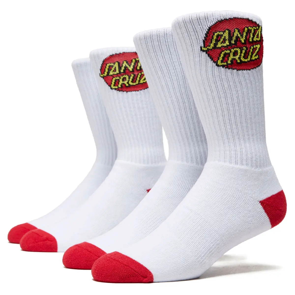 Santa Cruz Cruz Crew 2 Pair Of Socks - White 1