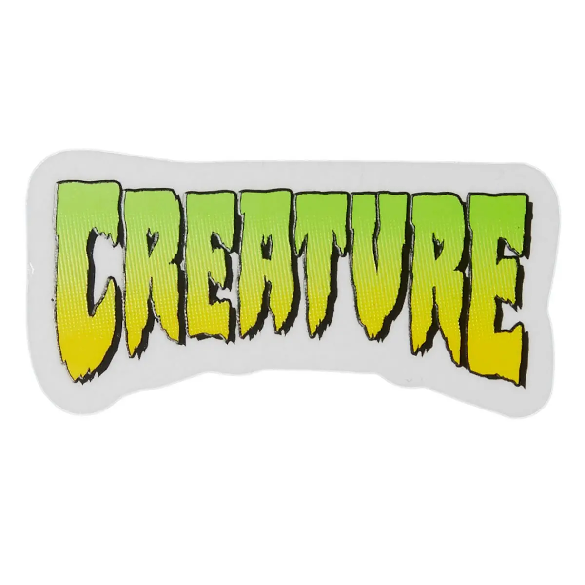 Creature Logo Clear Sticker - Green - 4" 1