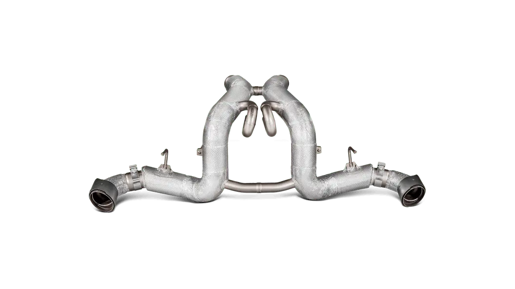 Akrapovic Titanium Slip-On Exhaust For 2016–2017 Mclaren 540C & 570S – Carbon Fiber Tips 1