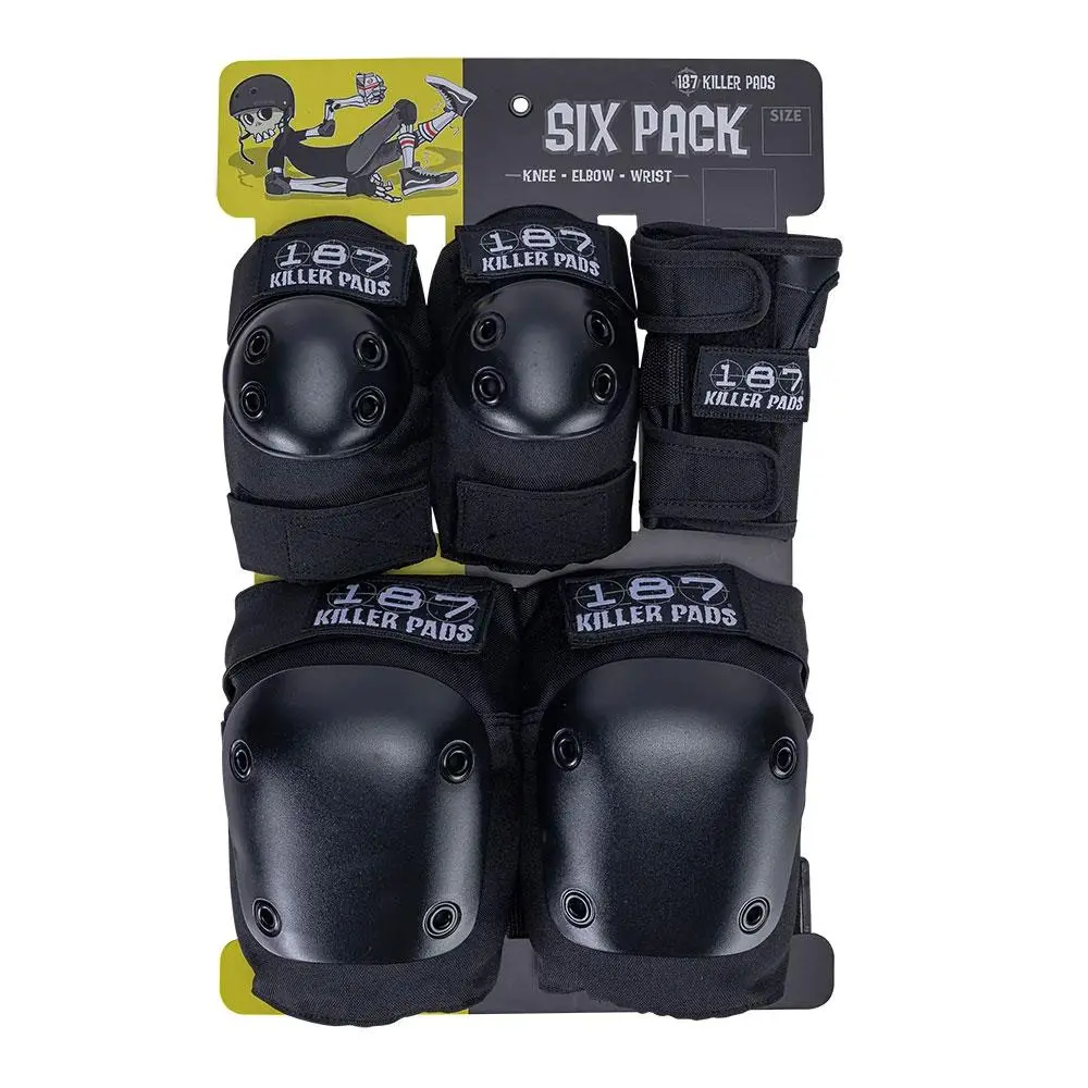 187 Six Pack Of Adult Pads - Black 1