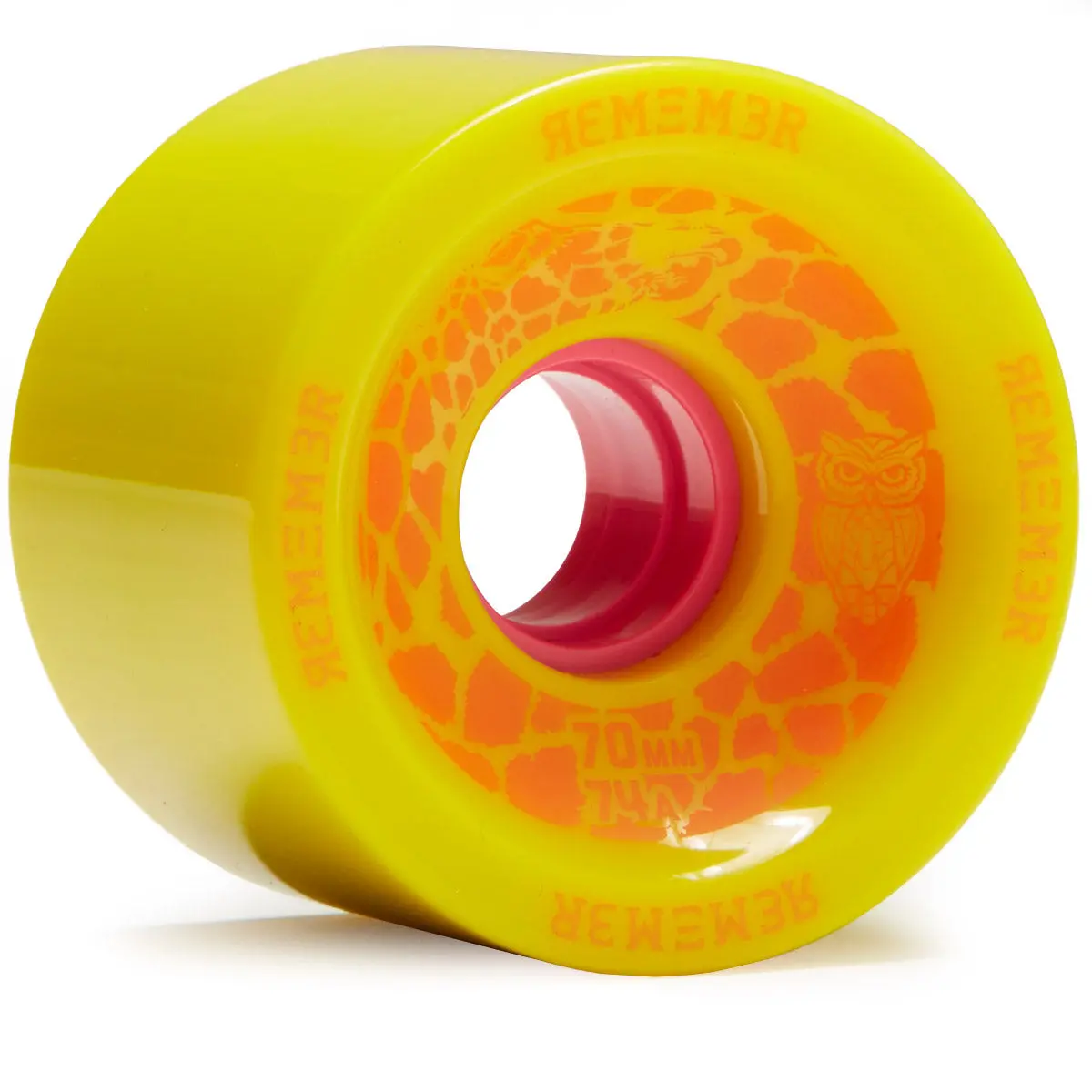 Remember Savannah Slamma 74A Longboard Wheels - Yellow - 70Mm 1
