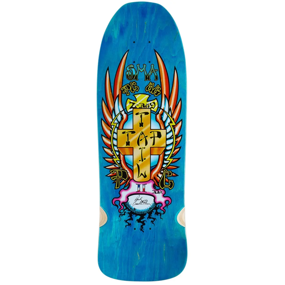 Santa Monica Airlines Pc Skateboard Deck - Blue Stain - 9.50" 1