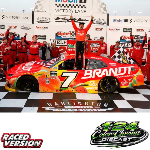 *Preorder* Justin Allgaier 2026 Brandt Darlington Win Color Chrome 1:24 Nascar Diecast 1