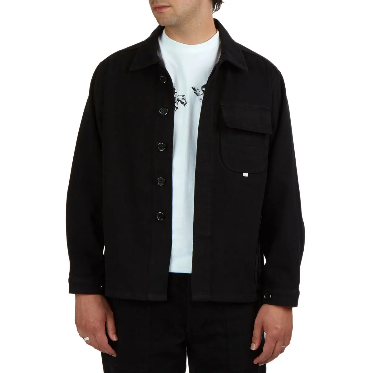 Ccs French Cropped Chore Jacket - Black 1