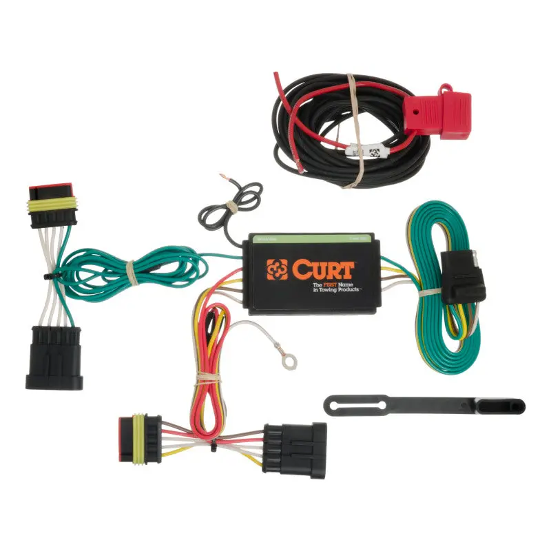 Curt Custom Vehicle Wiring Harness – 4-Way Flat Output, Compatible With 2012–2018 Fiat 500 1