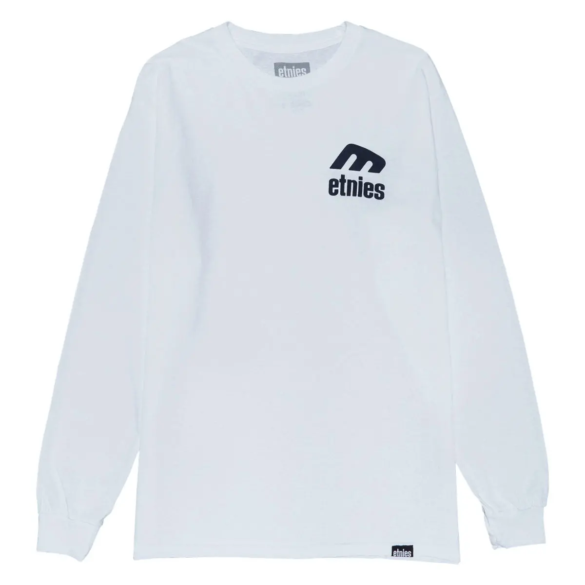 Etnies Icon Long Sleeve T-Shirt - White/Navy 1