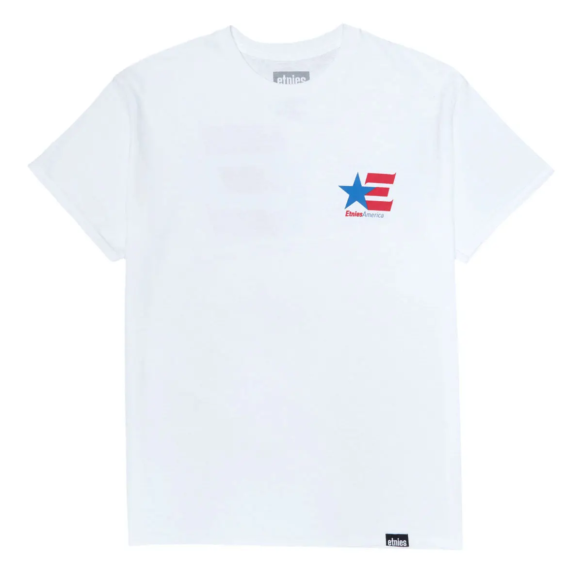 Etnies America T-Shirt - White/Blue/Red 2