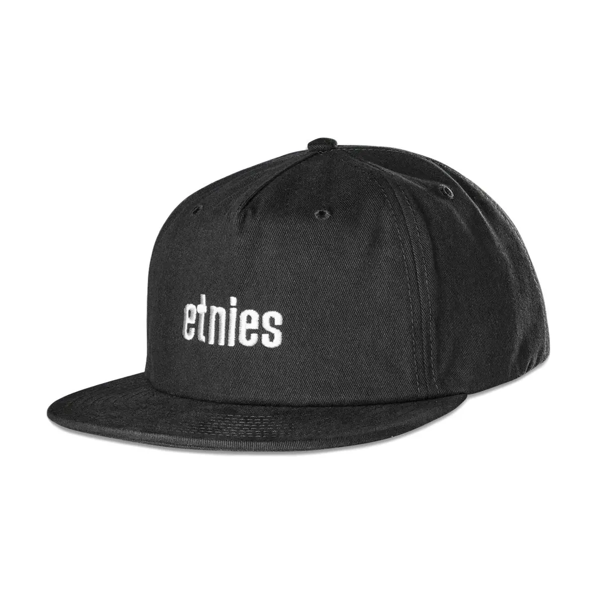 Etnies Icon Embroidery Snapback Hat - Black 1