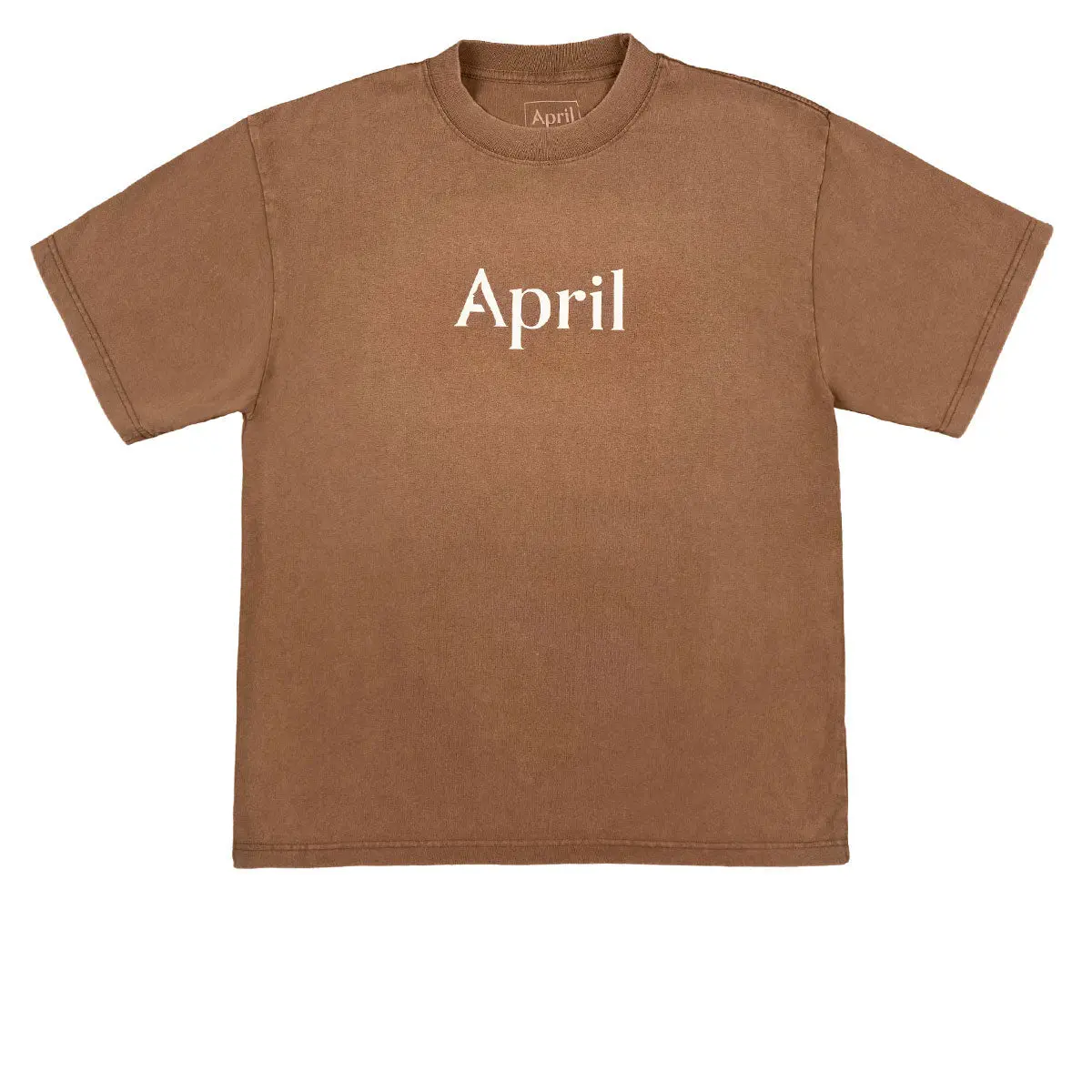 April Og Logo T-Shirt - Choc 1