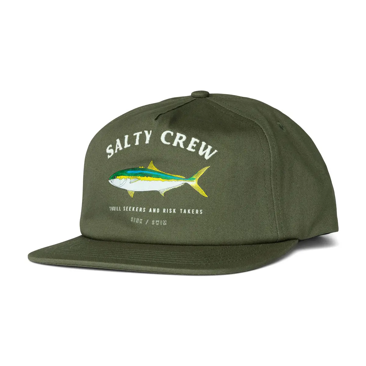 Salty Crew Seawater Snapback Hat - Olive 1