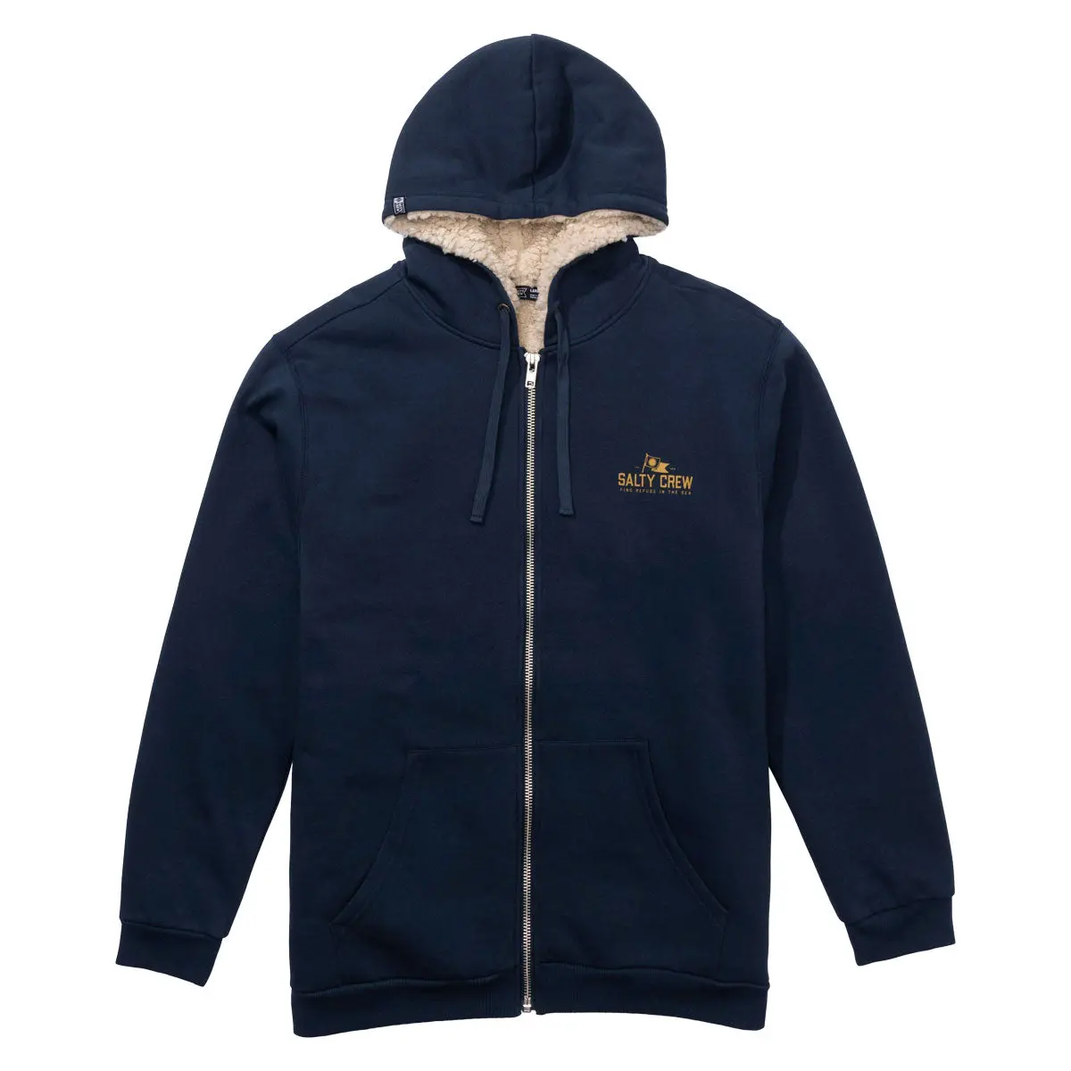 Salty Crew Coastal Sherpa Zip Up Hoodie - Midnight Navy 1