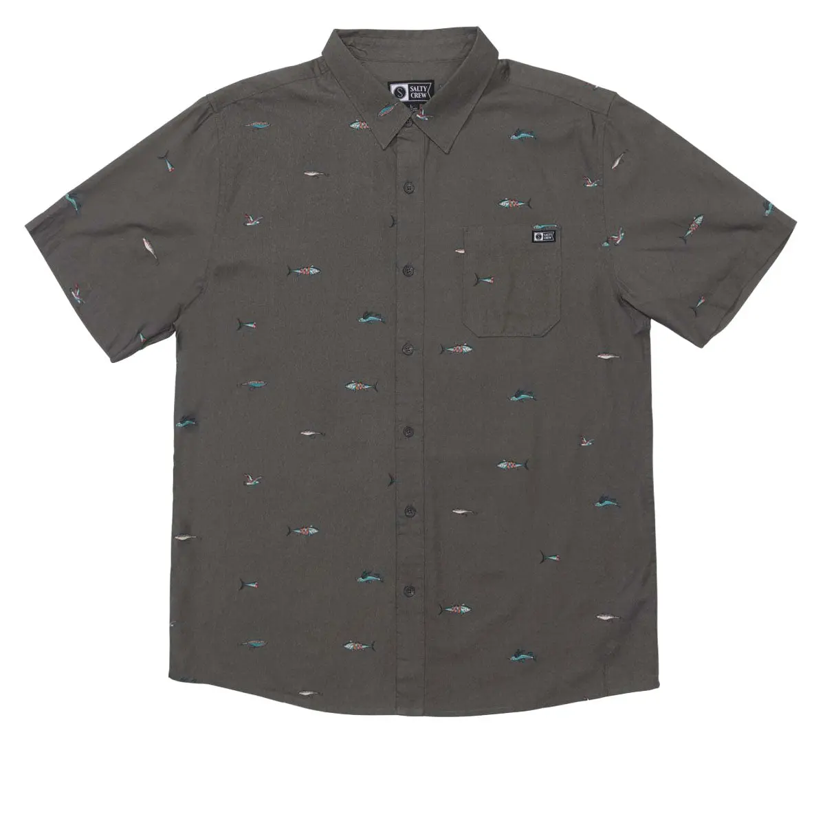 Salty Crew Crew Button Up Shirt - Charcoal 1