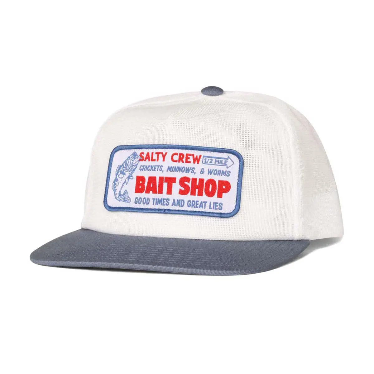 Salty Crew Bait Shop Trucker Hat - Off White 1