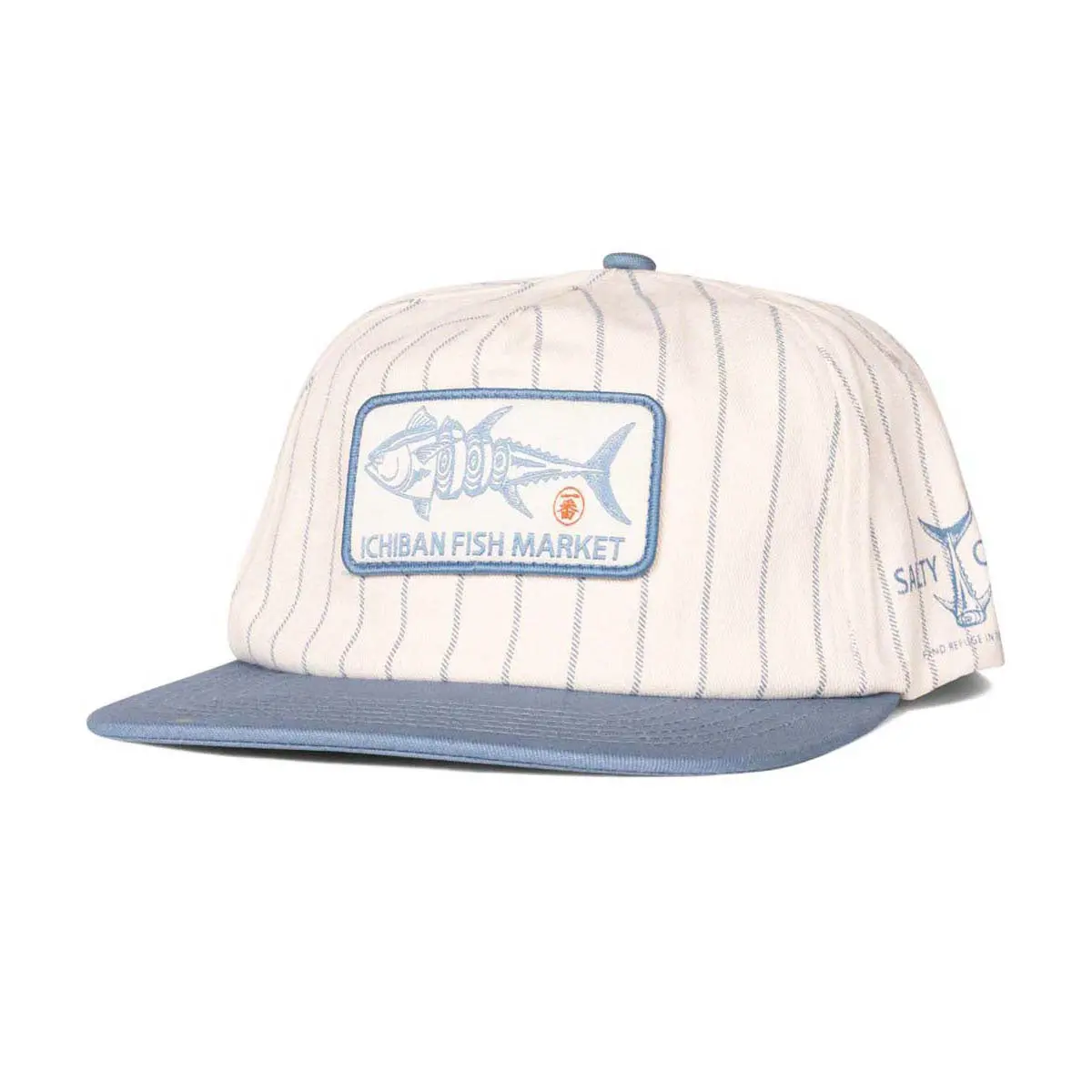 Salty Crew Fish Market Snapback Hat - Off White/Slate 1