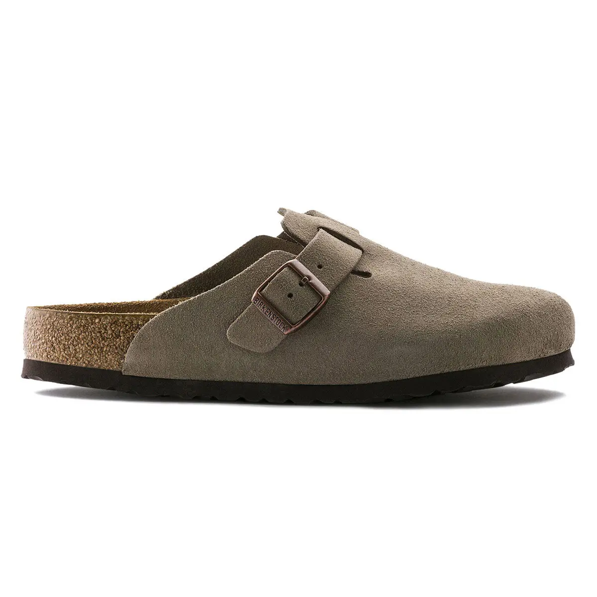Birkenstock Boston Soft Footbed Sandals - Taupe Suede 1