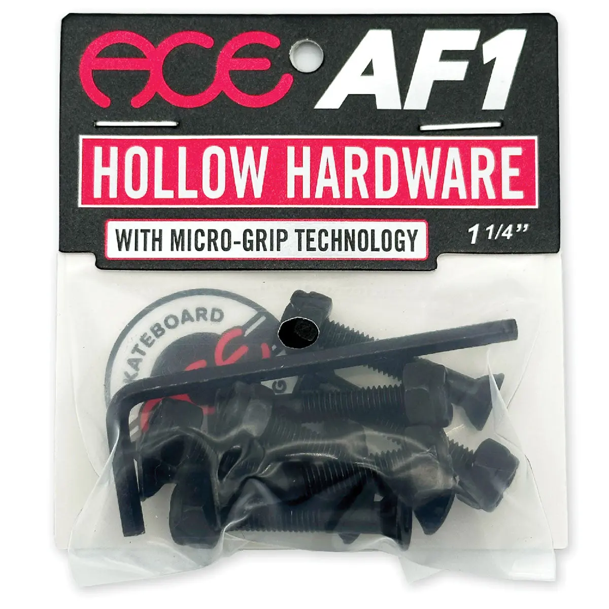 Ace Af1 Hollow Bolts W/ Grippers Allen Hardware - 1 1/4" 1