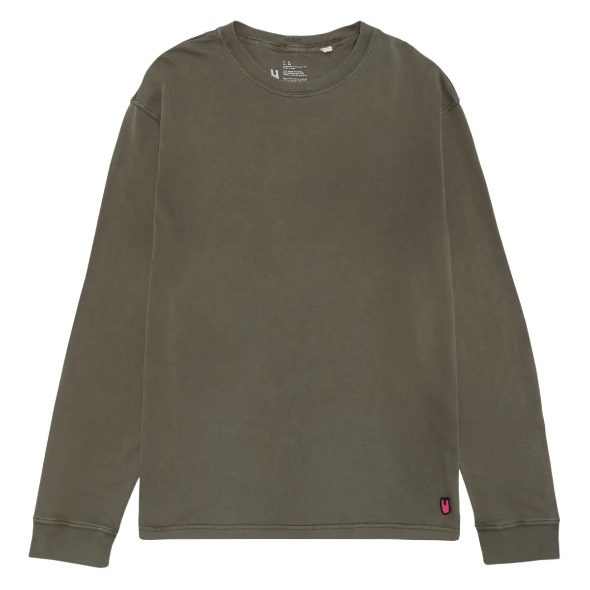 Unless Essentials Long Sleeve T-Shirt - Olive Washed 1
