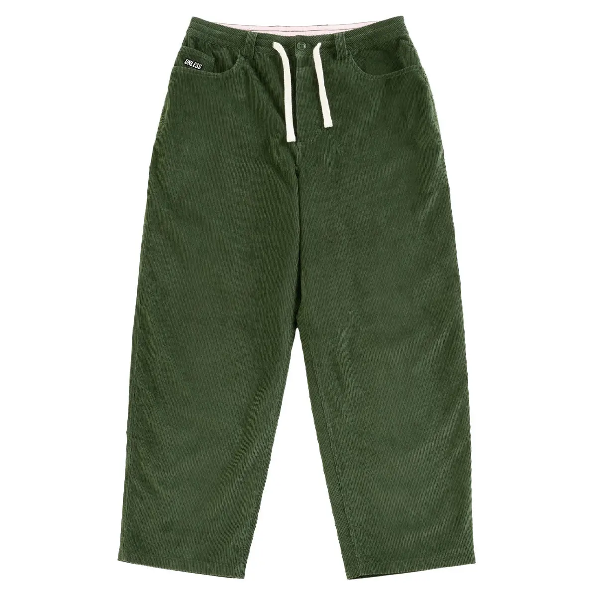 Unless Baggy Cord Pants - Black Forest 1