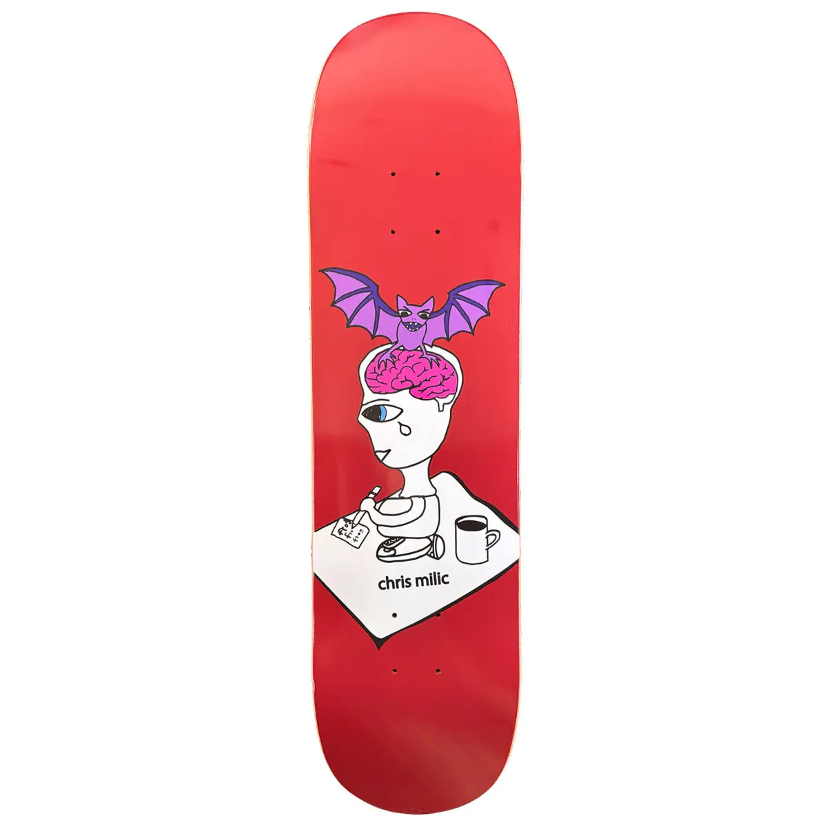 Frog Bat Brain Chris Milic Skateboard Deck - 8.60" 1