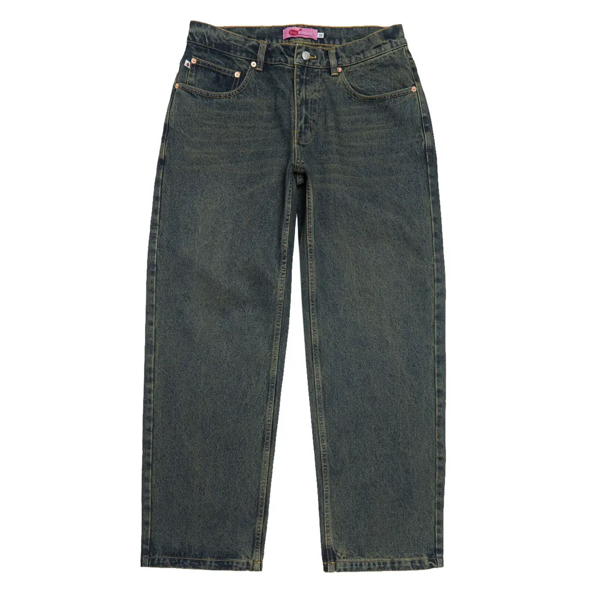 Frog Five Pocket Denim Jeans - Green Wash 1
