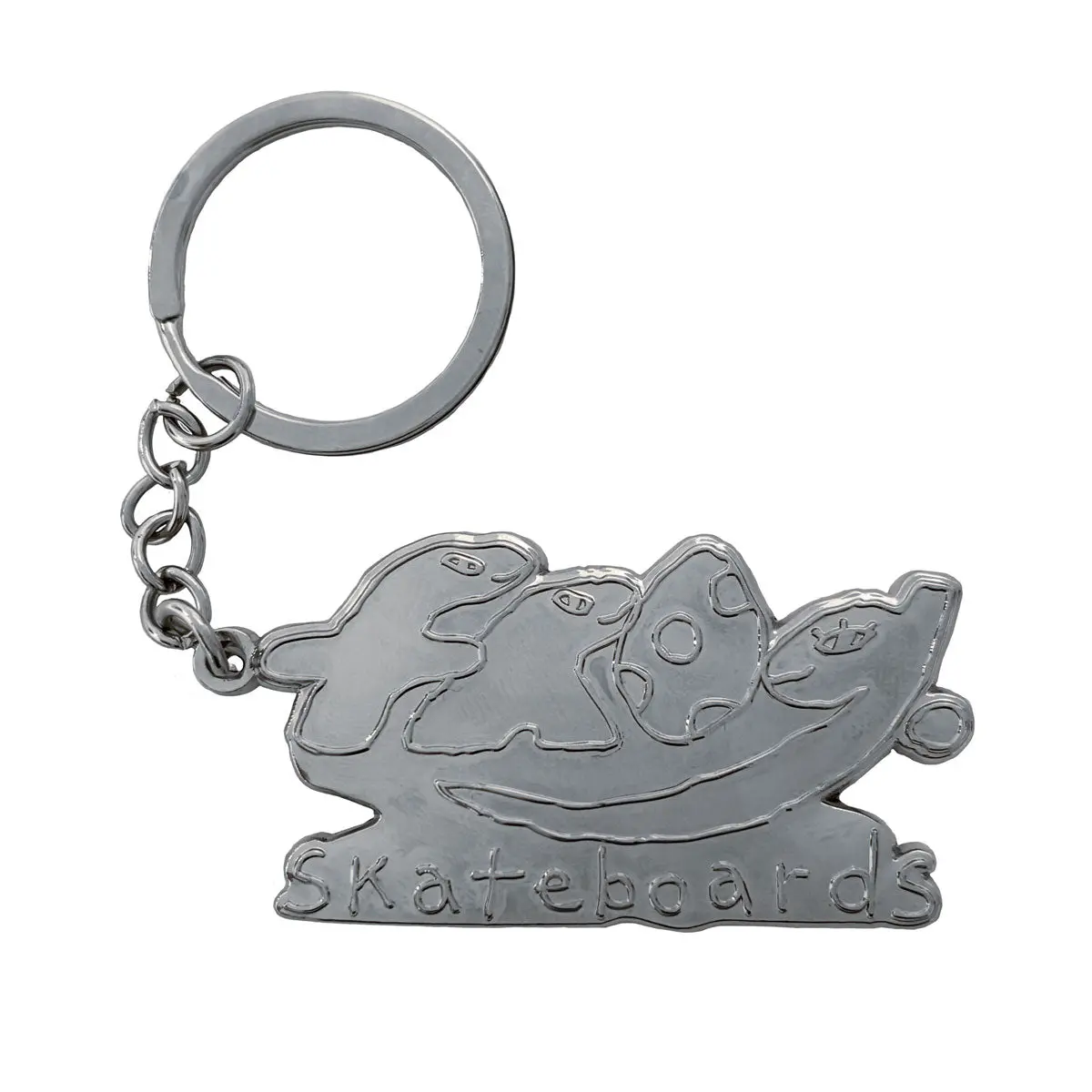 Frog Dino Logo Keychain - Silver 1