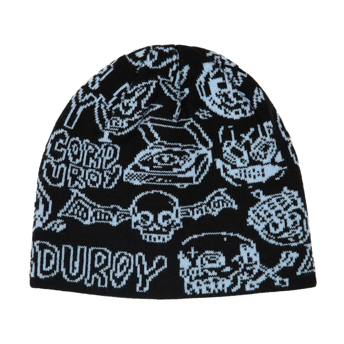 Corduroy Fos Skully Beanie - Blue 1