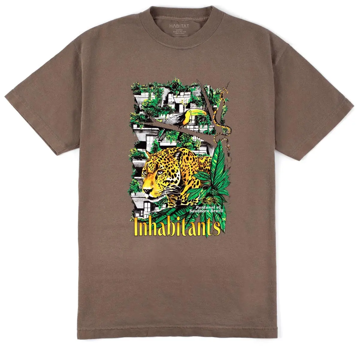 Habitat Pantanal Inhabitants T-Shirt - Washed Brown 1