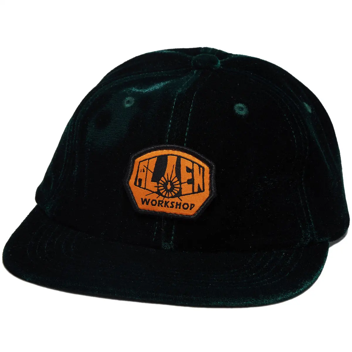 Alien Workshop Og Logo Velvet Strapback Hat - Green 1