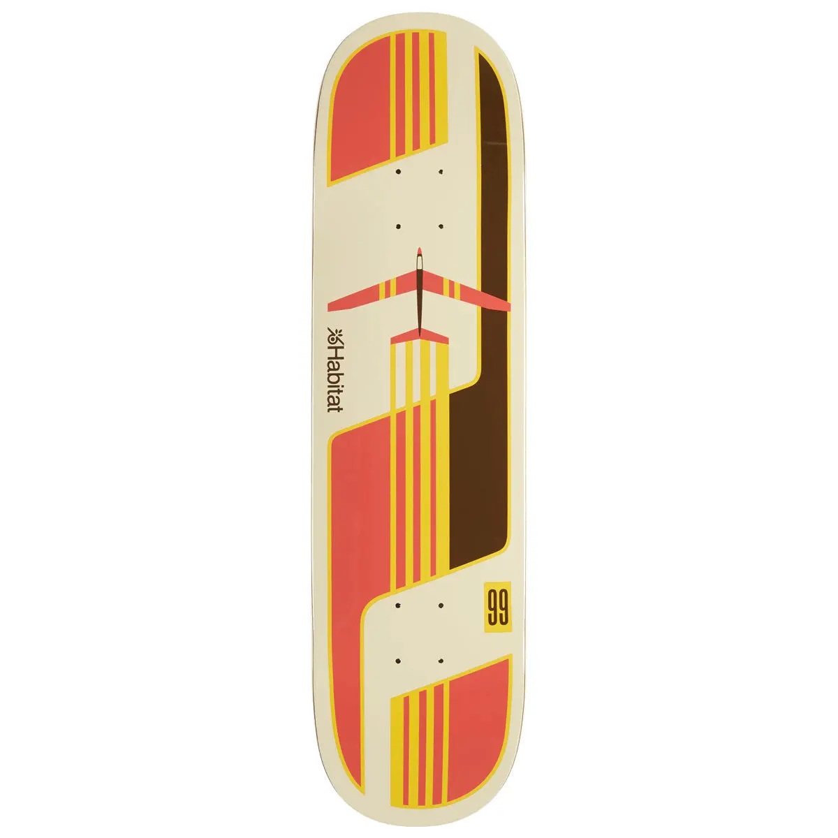 Habitat Glider Twin Skateboard Deck - Orange - 8.375" 1