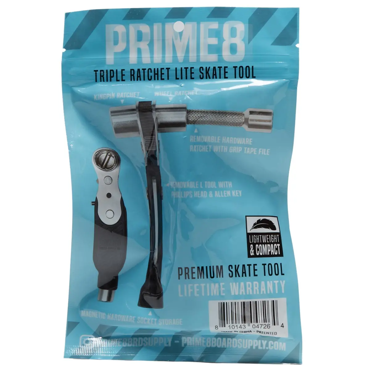 Prime8 Triple Ratchet Lite Skate Tool - Black 1