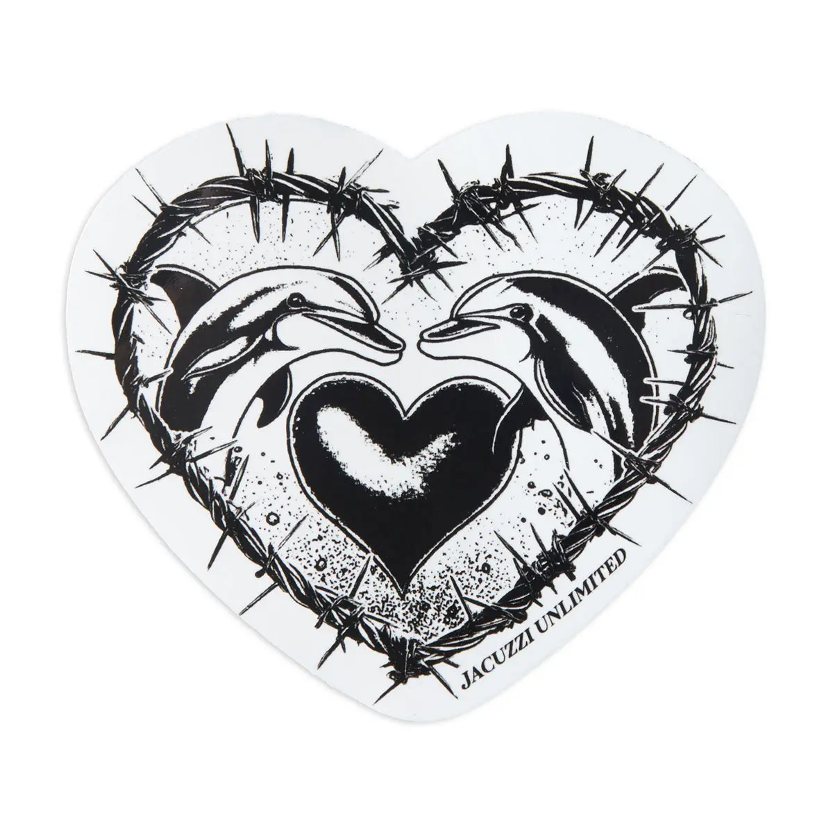 Jacuzzi Unlimited Dolphin Logo Sticker - Black 1