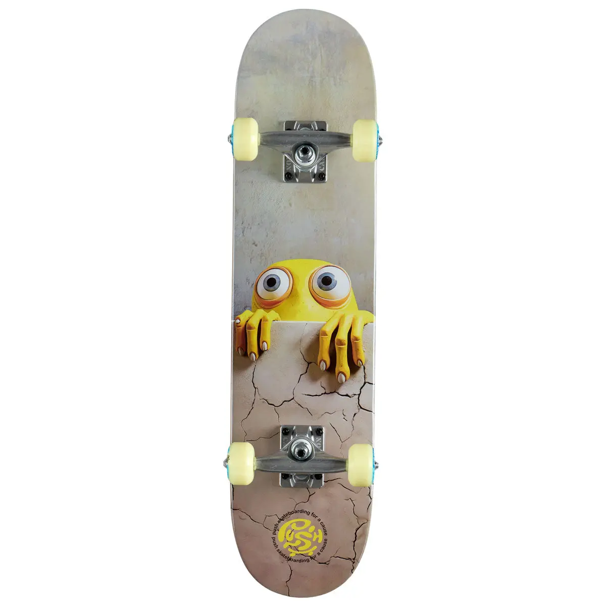 Push Peek Over Fp Soft Top Pre-Built Skateboard Complete - Yellow - 7.00" 1