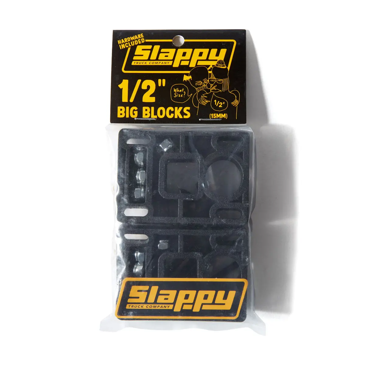Slappy Big Blocks Risers With Hardware - Black - 1/2" 1