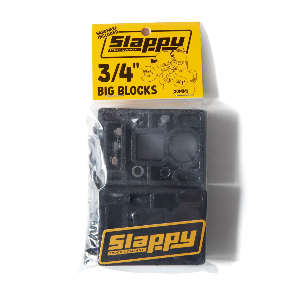 Slappy Big Blocks Risers With Hardware - Black - 3/4" 1