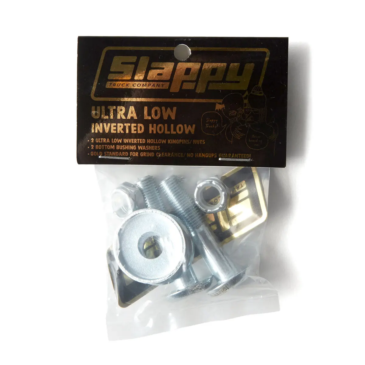 Slappy Ultra Low Inverted Hollow Kingpins - White Gold 1