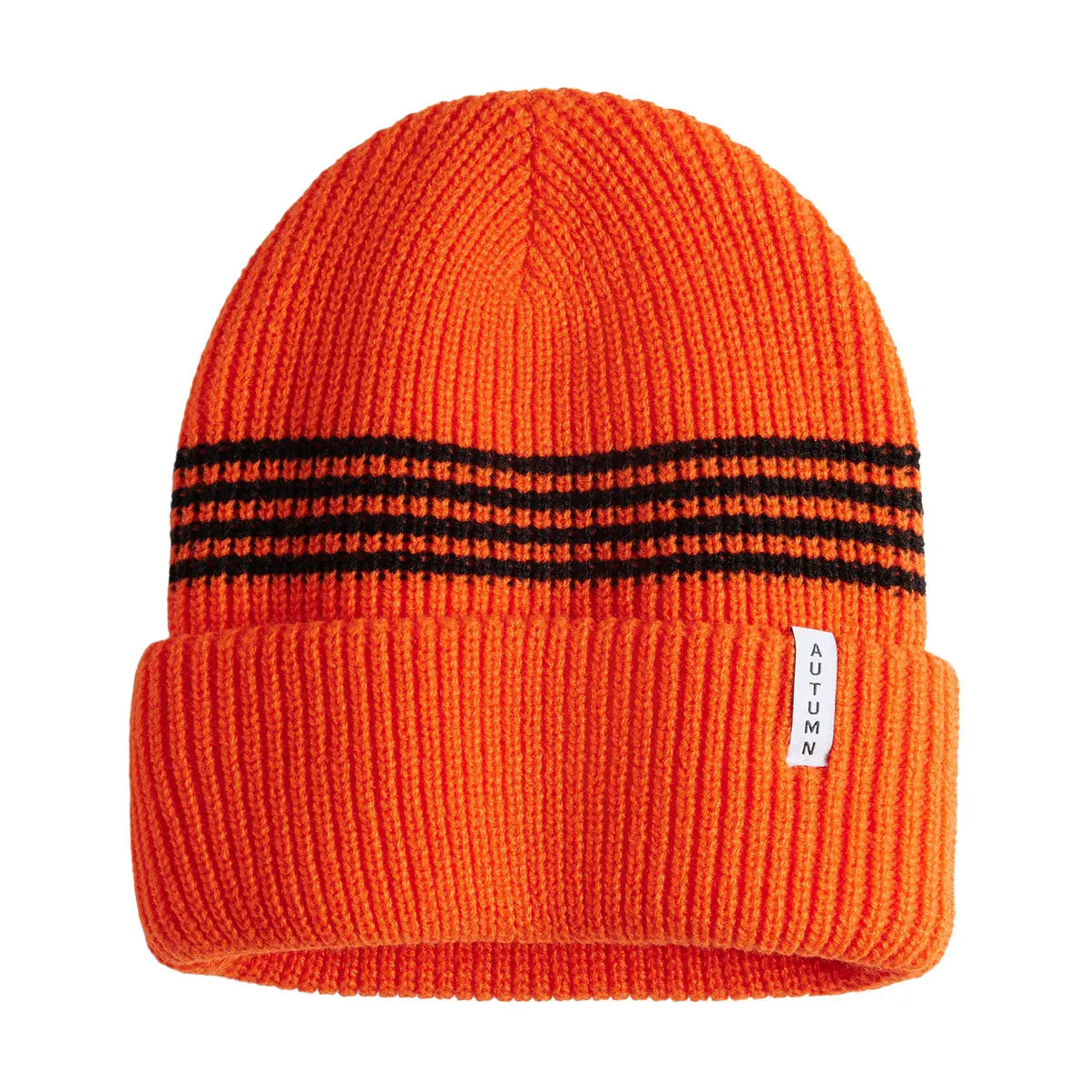 Autumn Youth Mini Stripe Beanie - Safety Orange 1