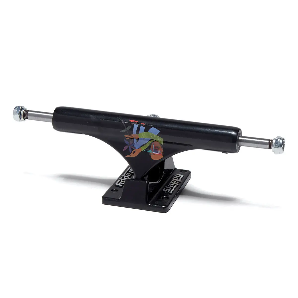 Slappy St1 Classic Hollow Flower Skateboard Trucks - Black - 8.50" 1
