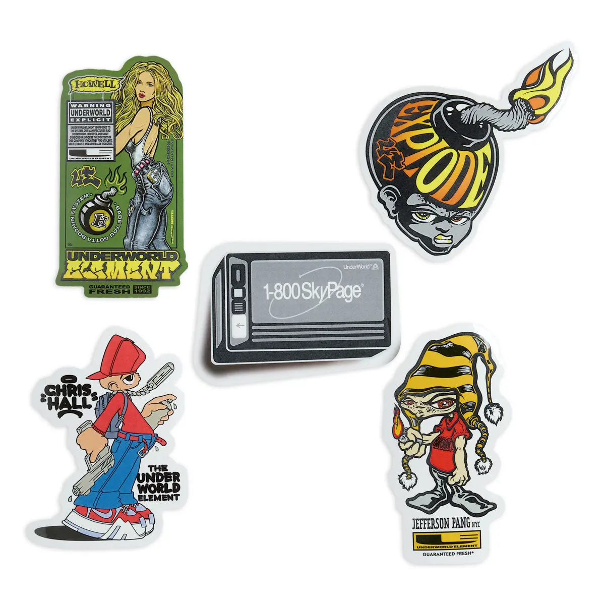 Underworld Element 5 Pack Of Stickers - Assorted 1