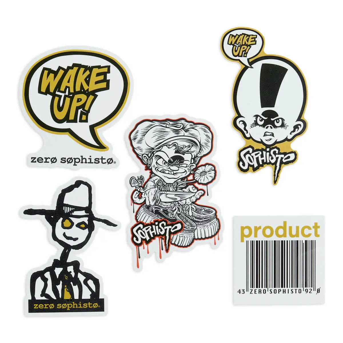 Zero Sophisto 5 Pack Of Stickers - Assorted 1