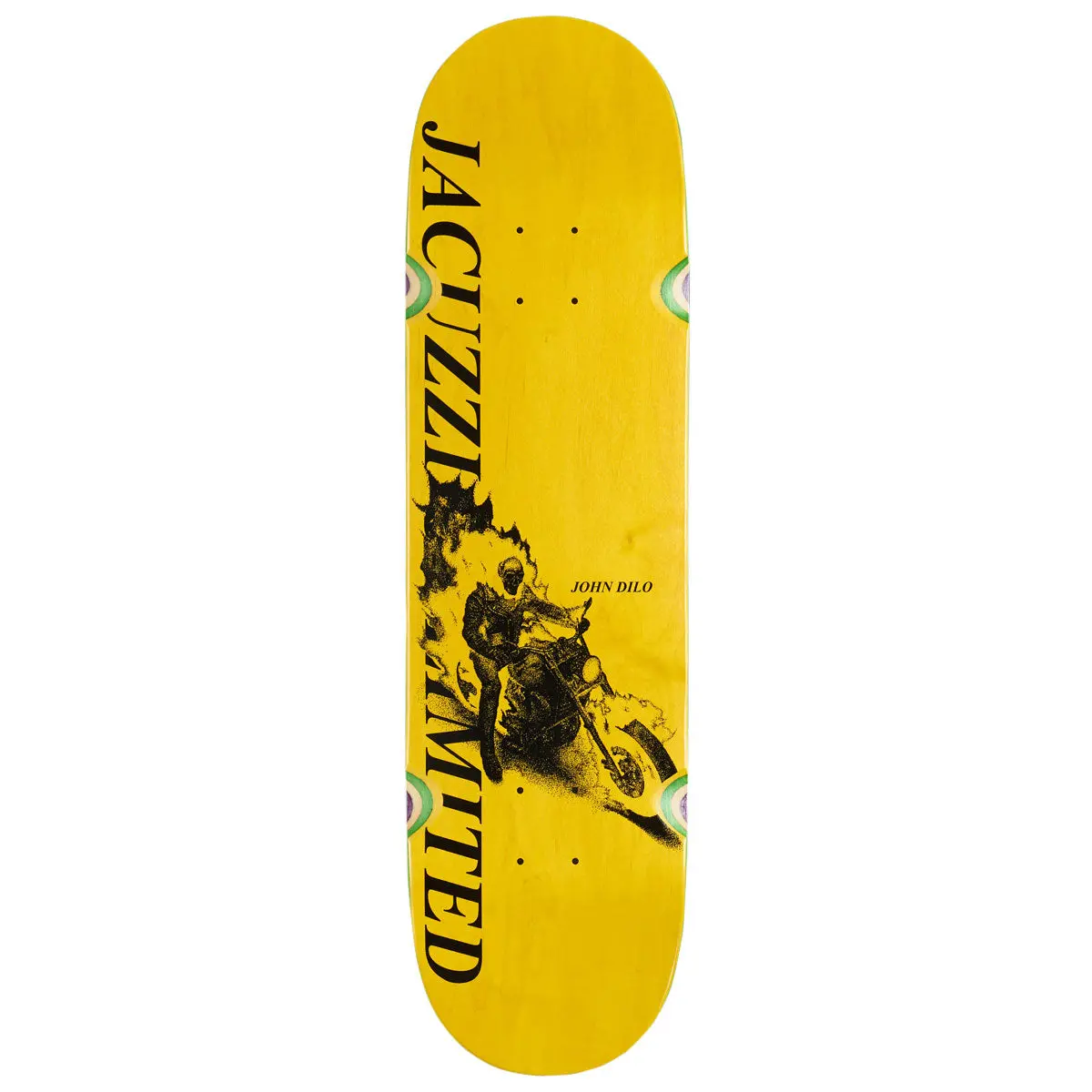 Jacuzzi Unlimited John Dilo Skull Cycle Wheel Wells Ex7 Skateboard Deck - 8.50" 1