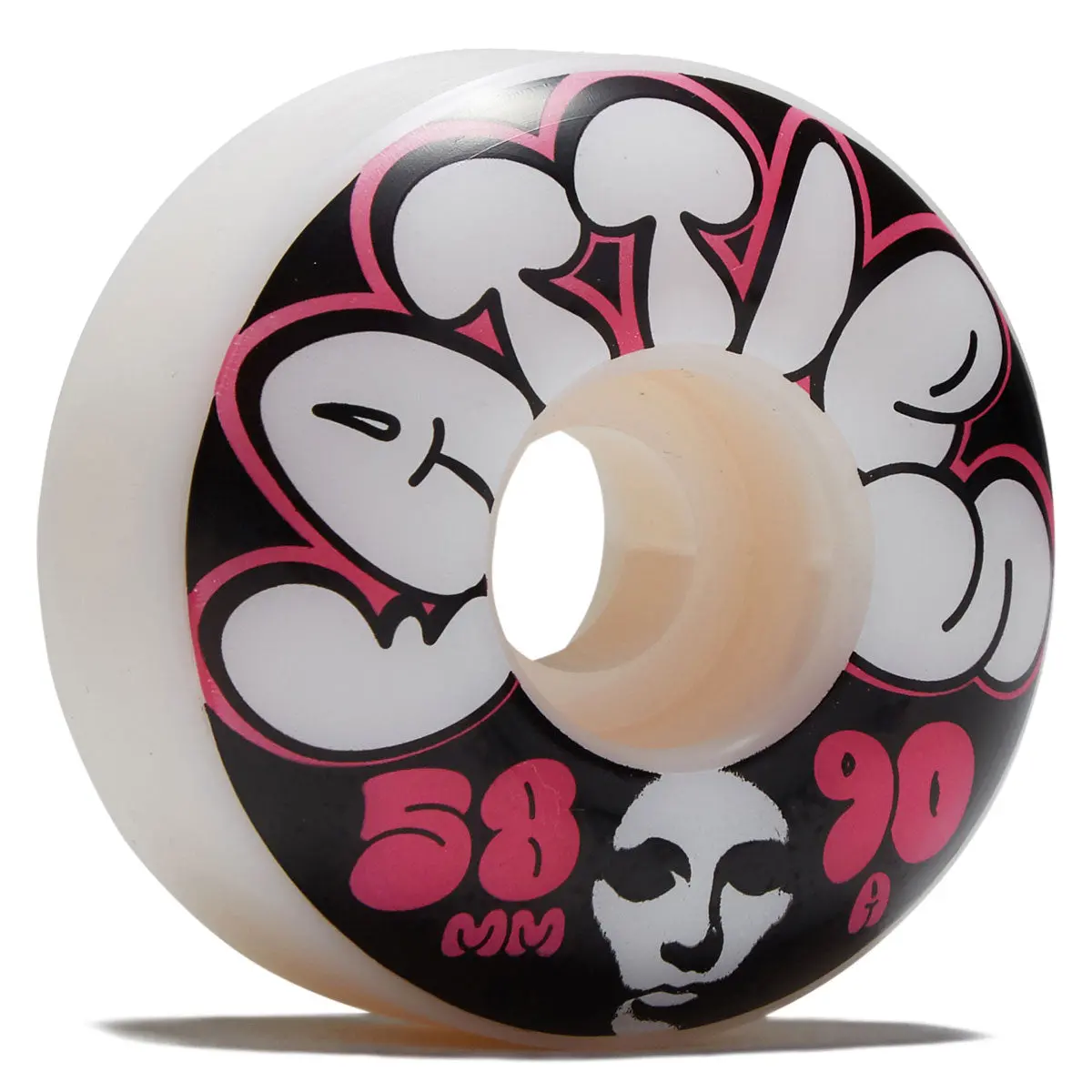 Opera Fatties 90A Skateboard Wheels - White/Pink - 58Mm 1