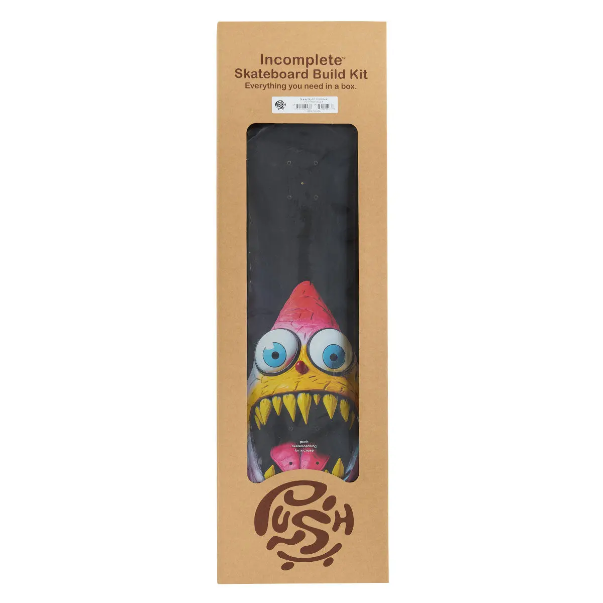Push Sharky Big Fp Skateboard Incomplete - Black - 8.00" 1