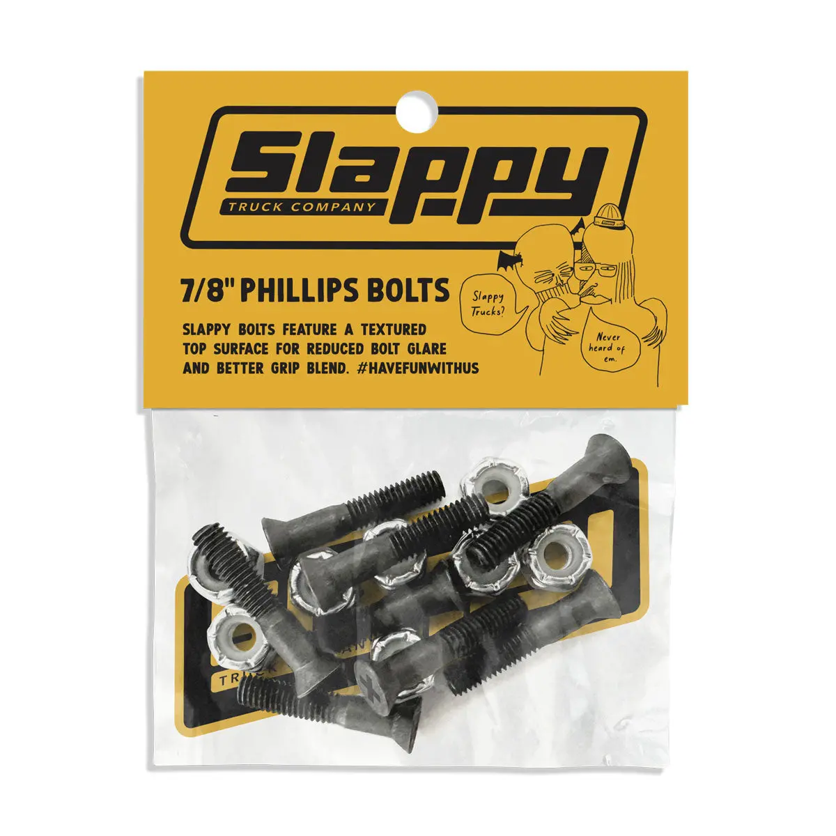 Slappy Phillips Grip Tip Bolts Hardware - Black - 7/8" 1