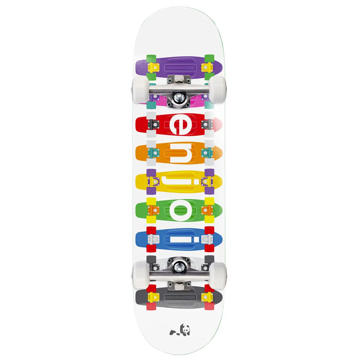 Enjoi Big Box Plastic Spectrum R7 Skateboard Complete - Orange - 8.25" 1
