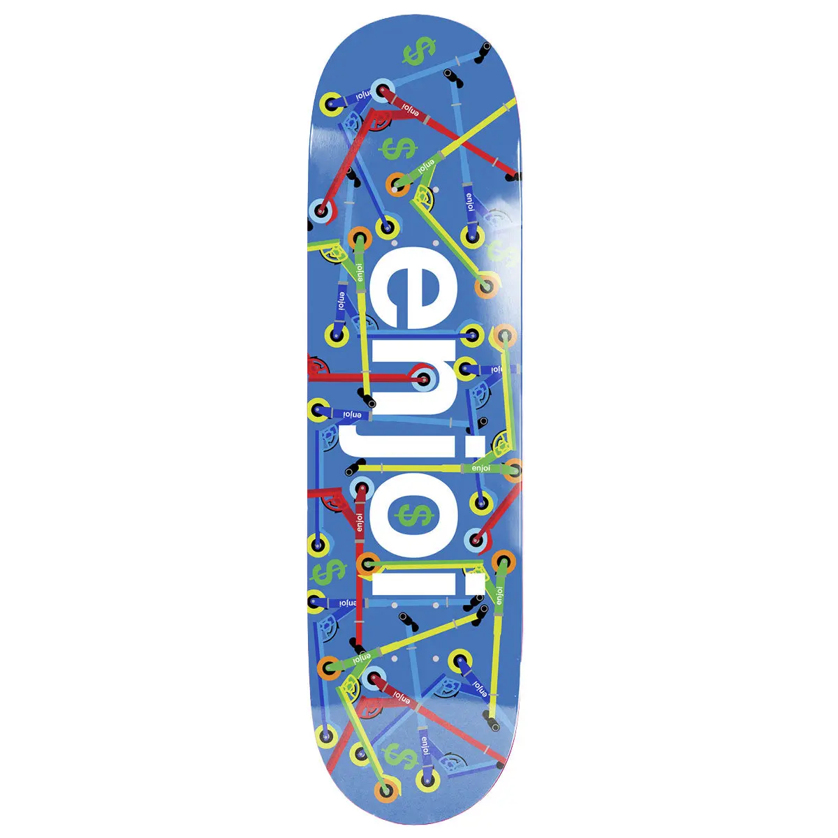 Enjoi Big Box Scooters R7 Skateboard Deck - Blue - 8.00" 1