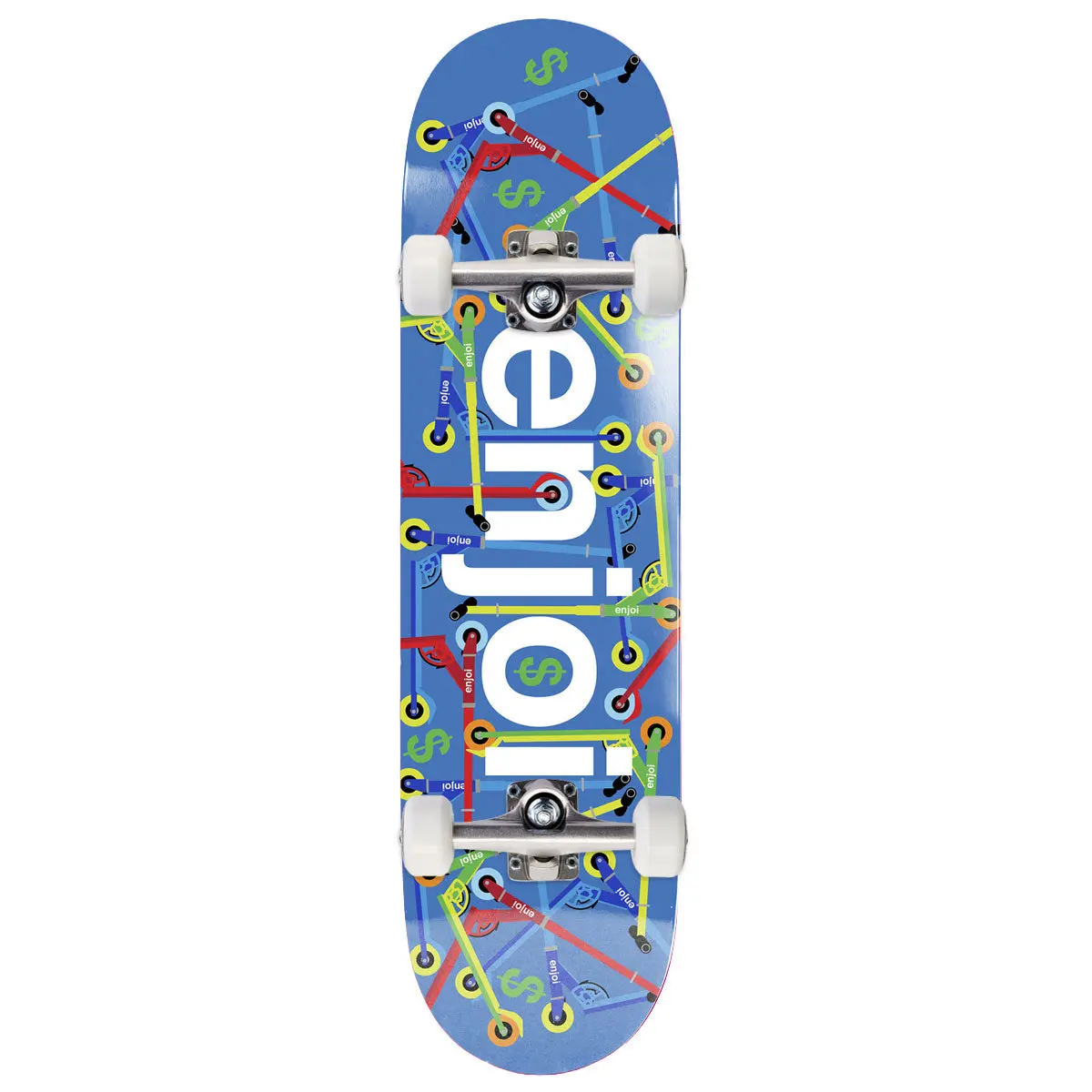 Enjoi Big Box Scooters R7 Skateboard Complete - Blue - 8.00" 1